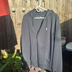 POLO RALPH LAUREN Men's french navy blue Zip up Hoodie